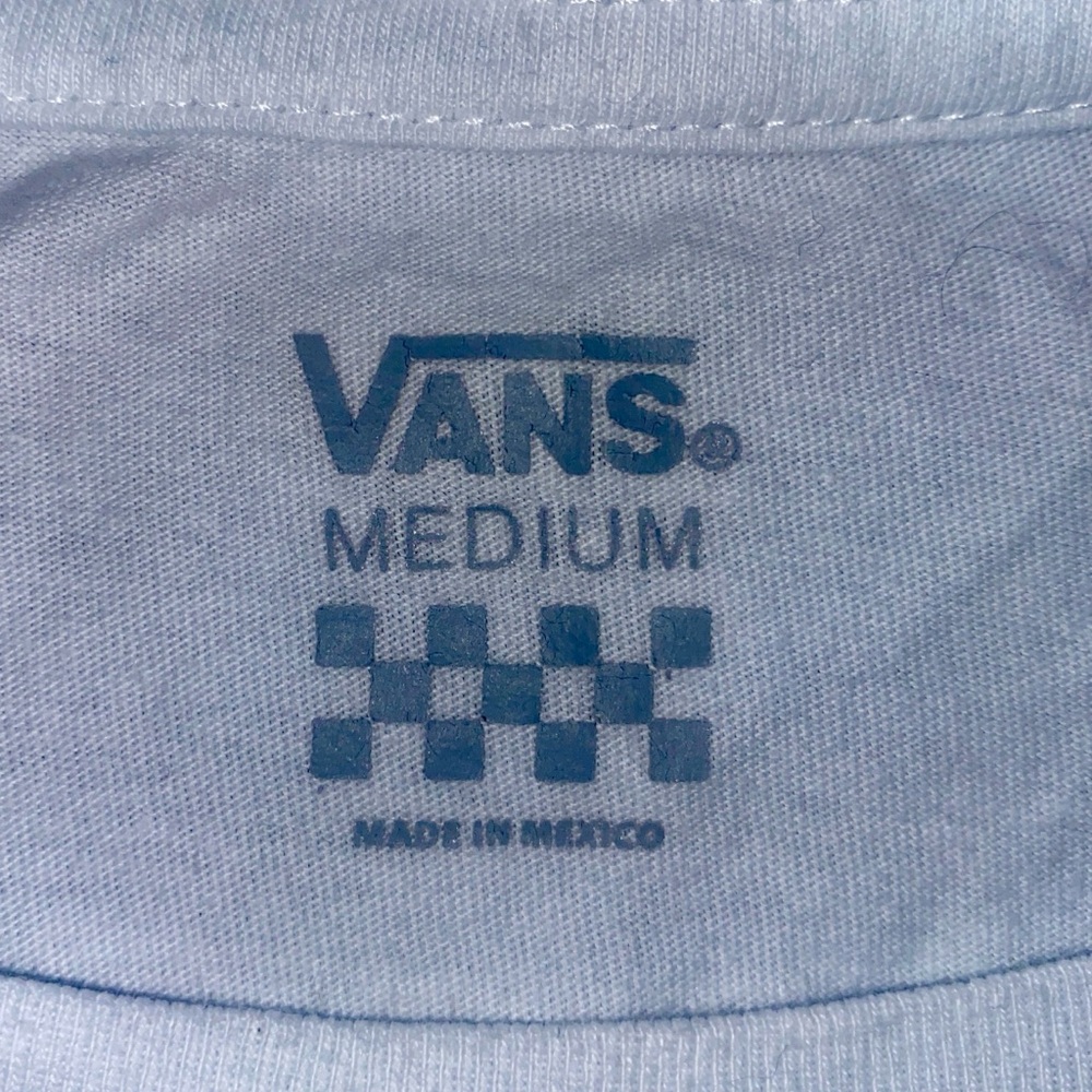 VANS Rainbow ‘Off The Wall’ Logo Juniors Medium along Sleeved Cropped Top - Picture 8 of 9